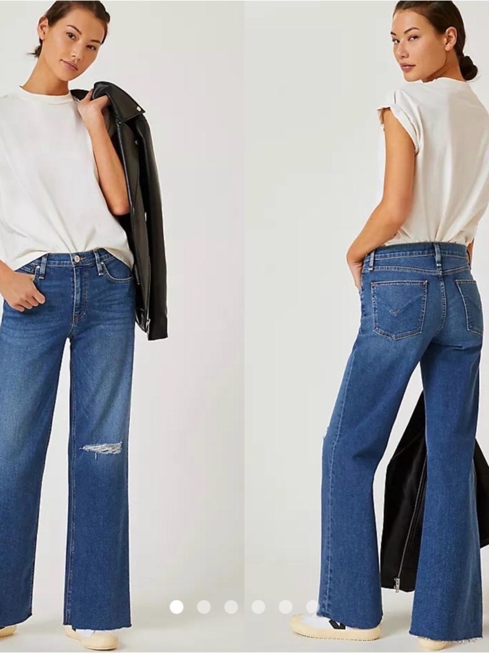 Hudson Jeans Mid-Blue High-Rise Wide Leg Rosie Jeans size 33”NWT